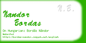 nandor bordas business card